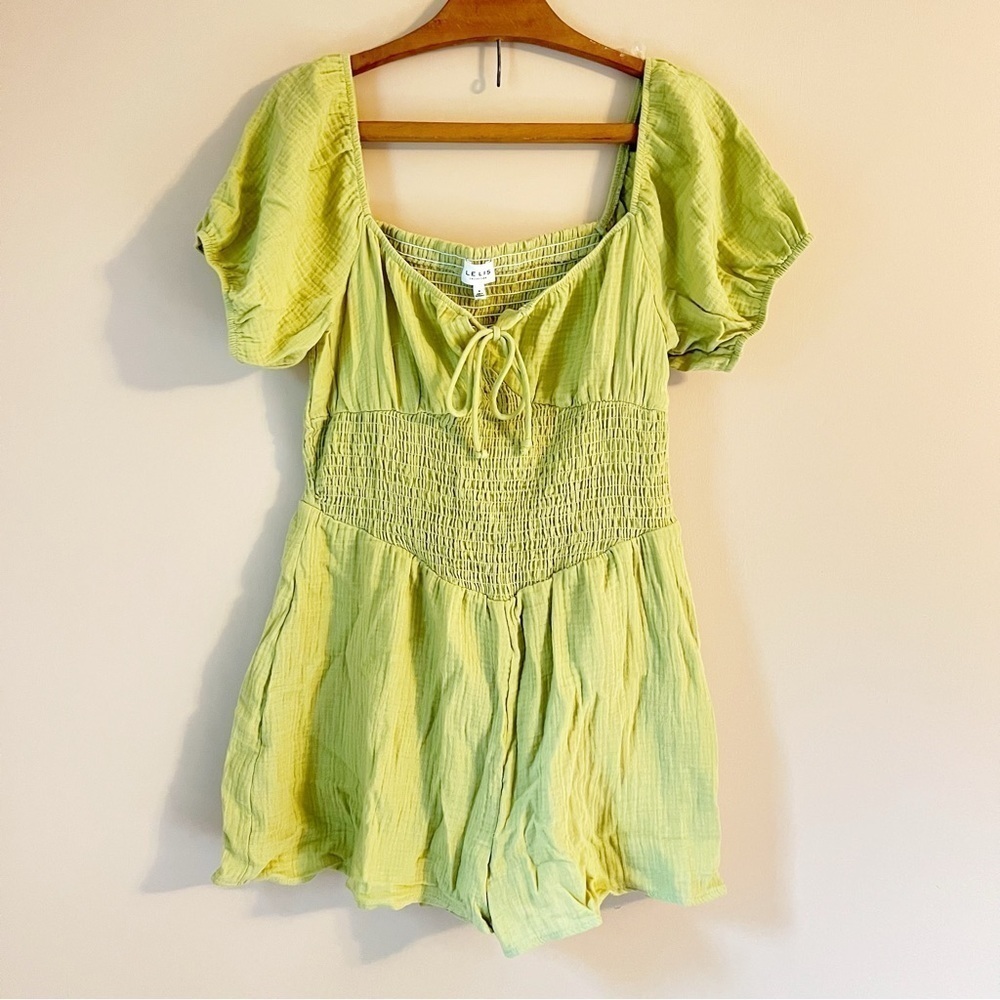 Le Lis Green Baby Doll Romper